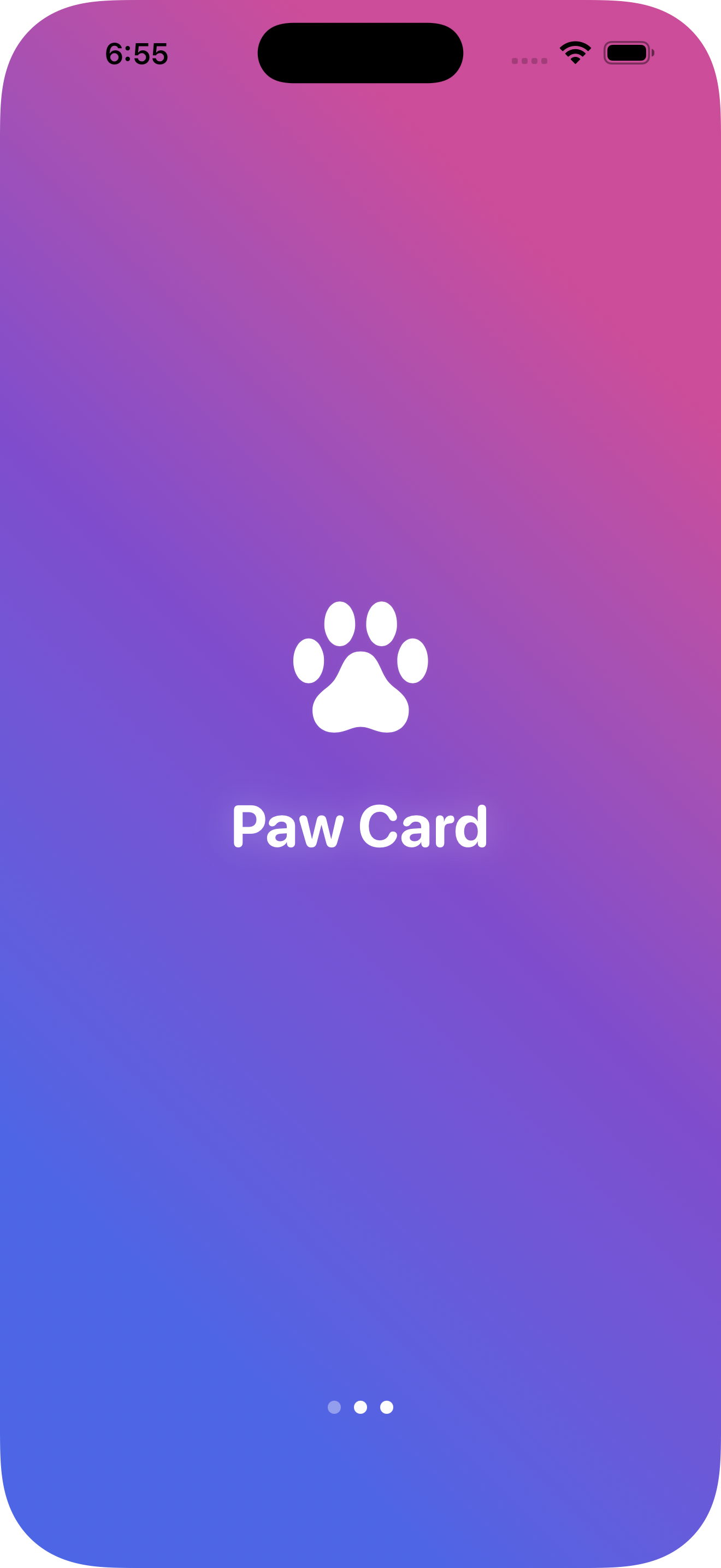 Paw Card App Screenshot 1